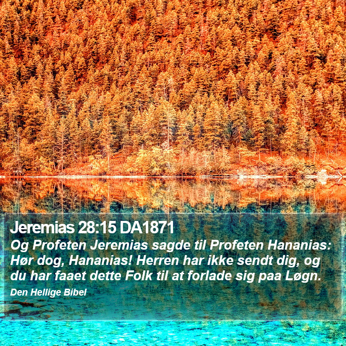 Jeremias 28:15 DA1871 Bible Study