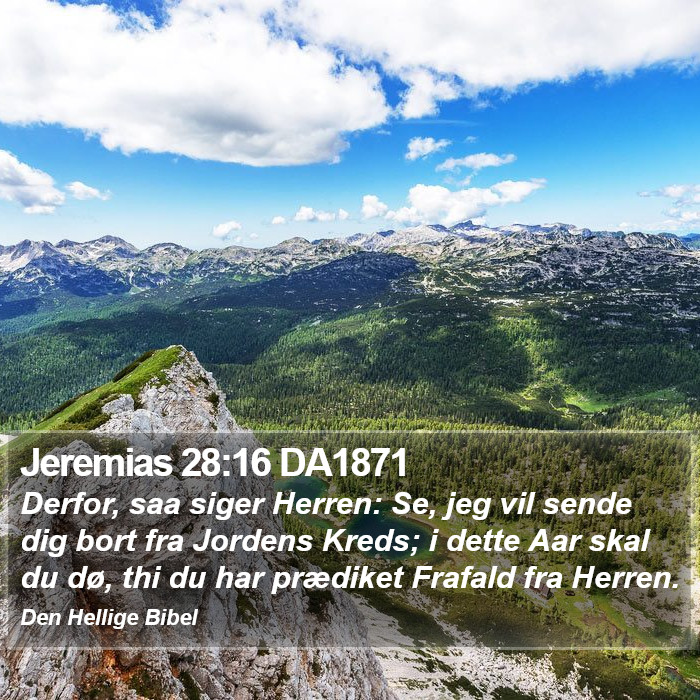 Jeremias 28:16 DA1871 Bible Study