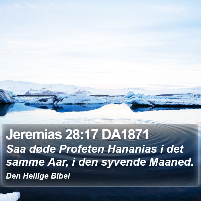 Jeremias 28:17 DA1871 Bible Study