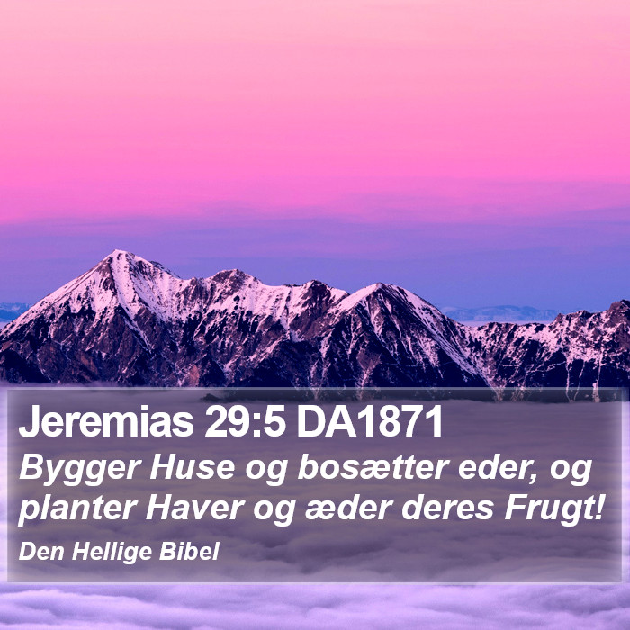 Jeremias 29:5 DA1871 Bible Study