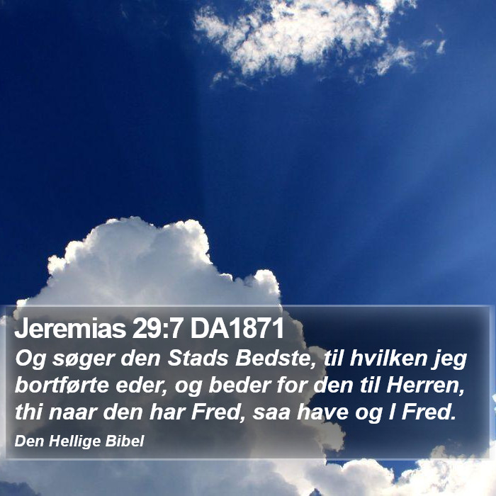 Jeremias 29:7 DA1871 Bible Study