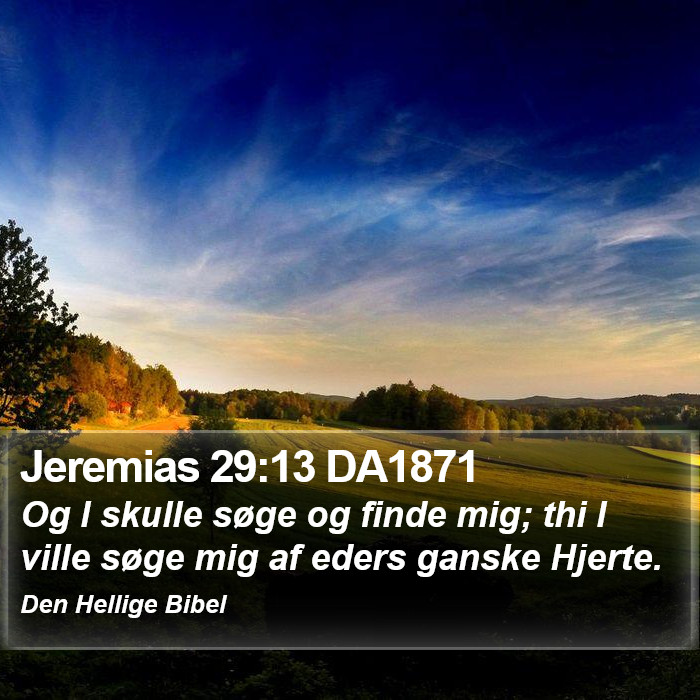 Jeremias 29:13 DA1871 Bible Study