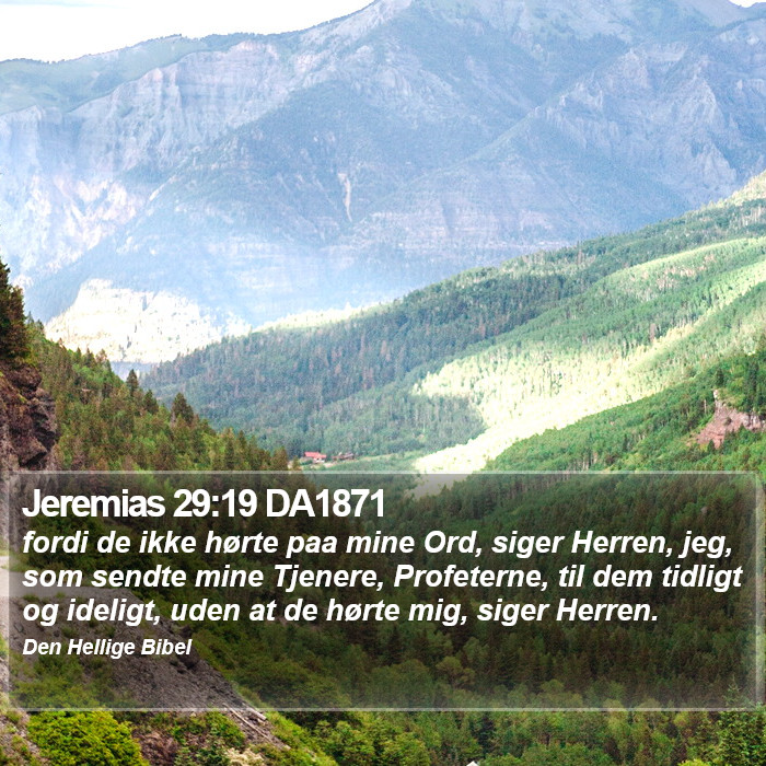 Jeremias 29:19 DA1871 Bible Study