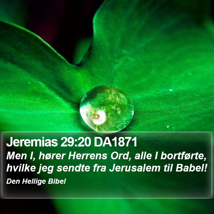 Jeremias 29:20 DA1871 Bible Study