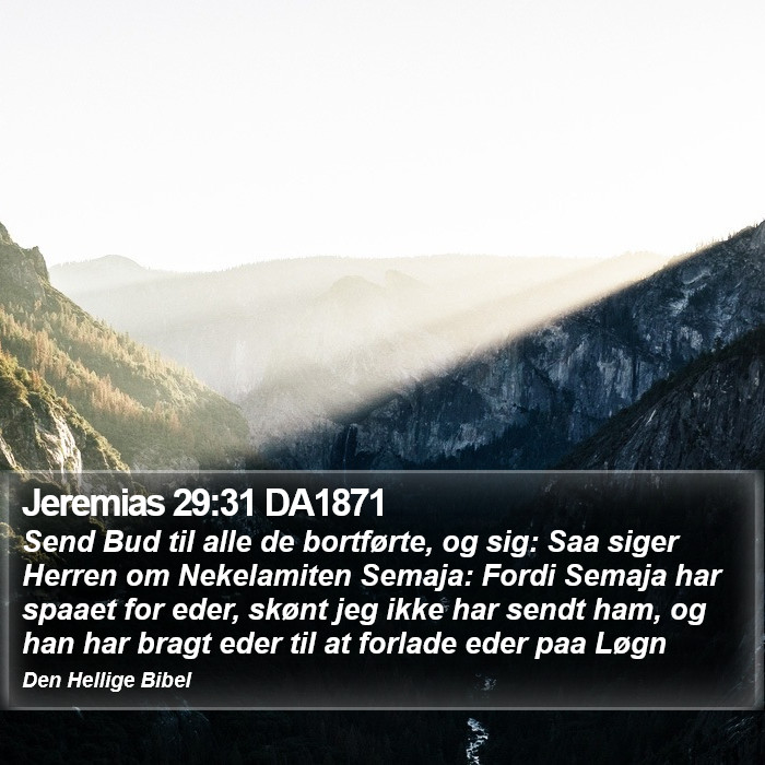 Jeremias 29:31 DA1871 Bible Study