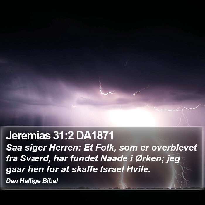 Jeremias 31:2 DA1871 Bible Study