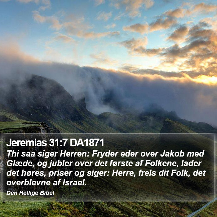 Jeremias 31:7 DA1871 Bible Study