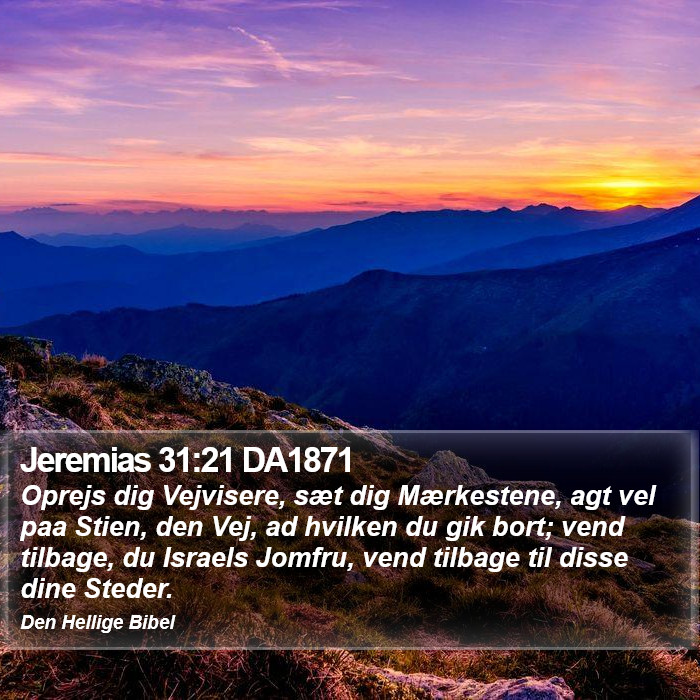 Jeremias 31:21 DA1871 Bible Study