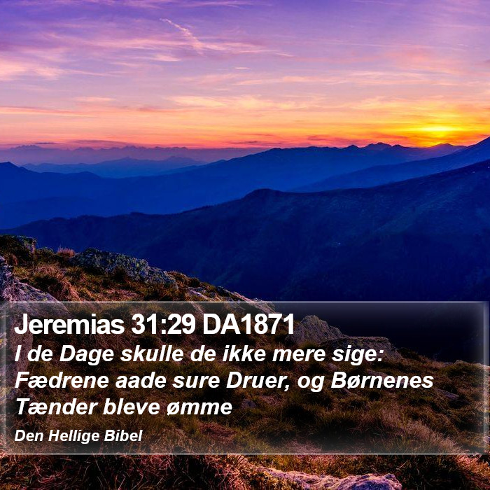 Jeremias 31:29 DA1871 Bible Study