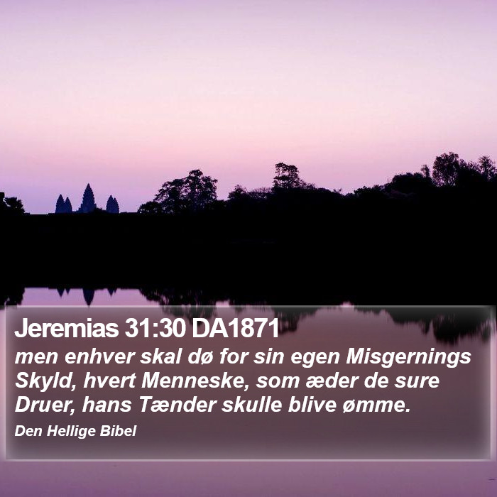 Jeremias 31:30 DA1871 Bible Study