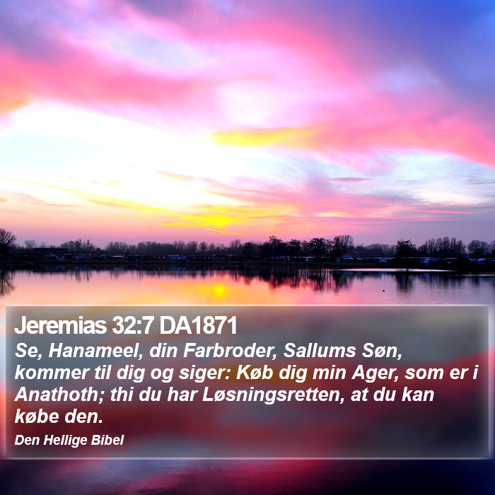 Jeremias 32:7 DA1871 Bible Study