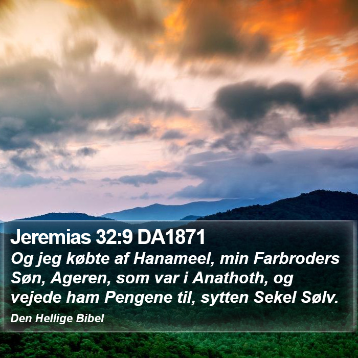 Jeremias 32:9 DA1871 Bible Study