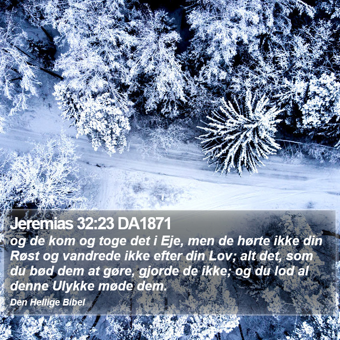 Jeremias 32:23 DA1871 Bible Study