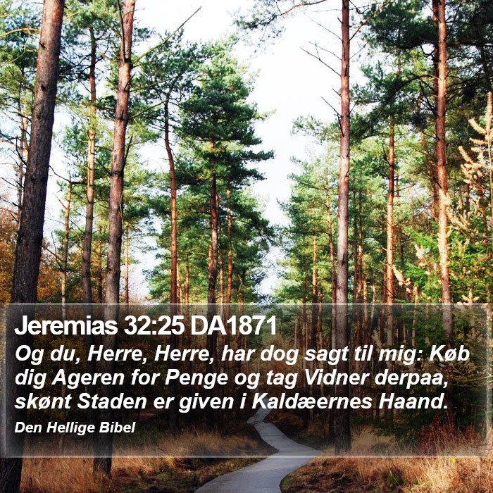 Jeremias 32:25 DA1871 Bible Study