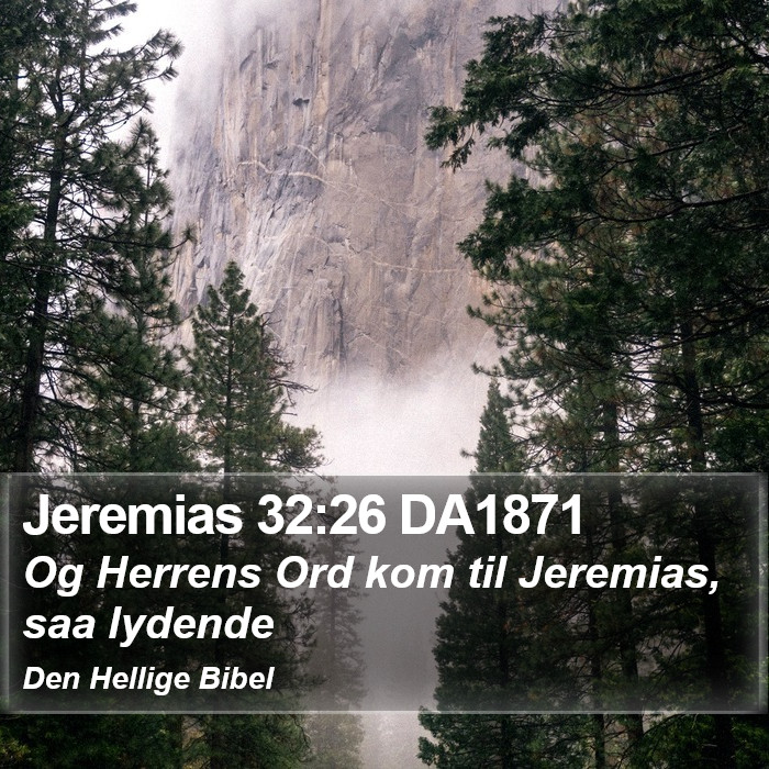 Jeremias 32:26 DA1871 Bible Study