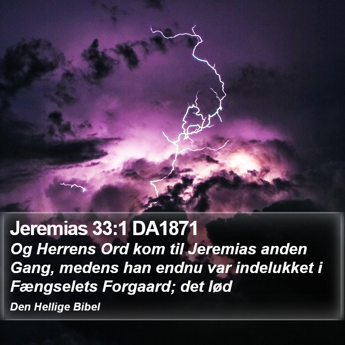 Jeremias 33:1 DA1871 Bible Study