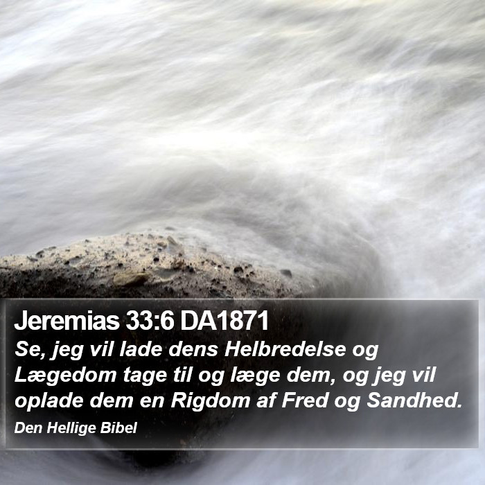 Jeremias 33:6 DA1871 Bible Study