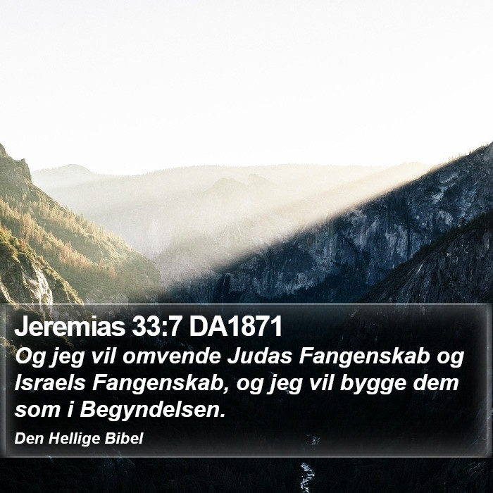 Jeremias 33:7 DA1871 Bible Study