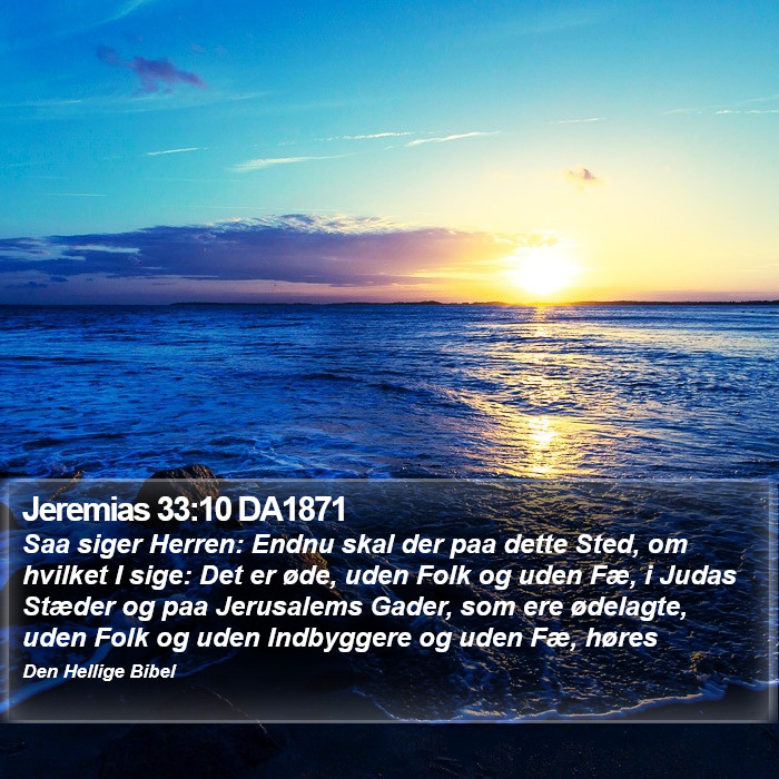 Jeremias 33:10 DA1871 Bible Study