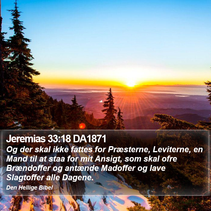 Jeremias 33:18 DA1871 Bible Study