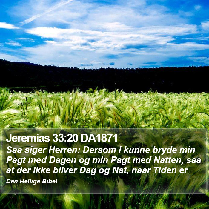 Jeremias 33:20 DA1871 Bible Study