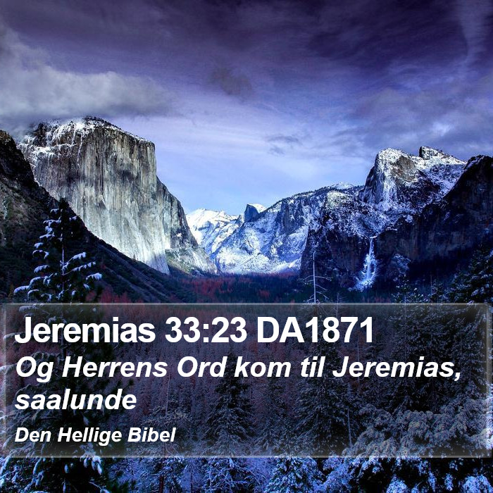 Jeremias 33:23 DA1871 Bible Study