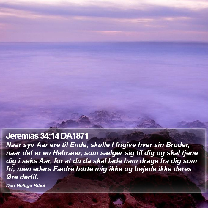 Jeremias 34:14 DA1871 Bible Study