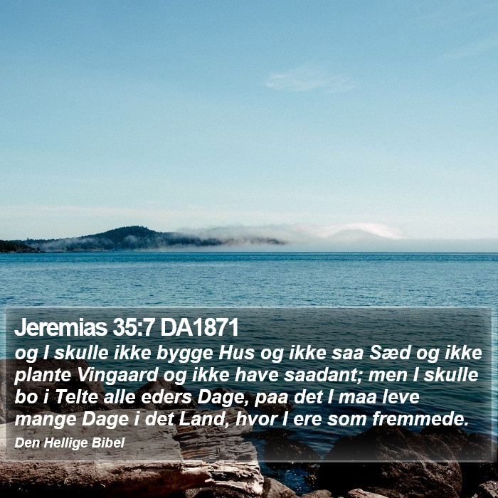 Jeremias 35:7 DA1871 Bible Study