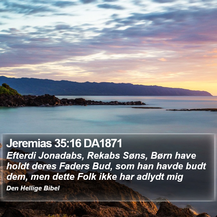 Jeremias 35:16 DA1871 Bible Study