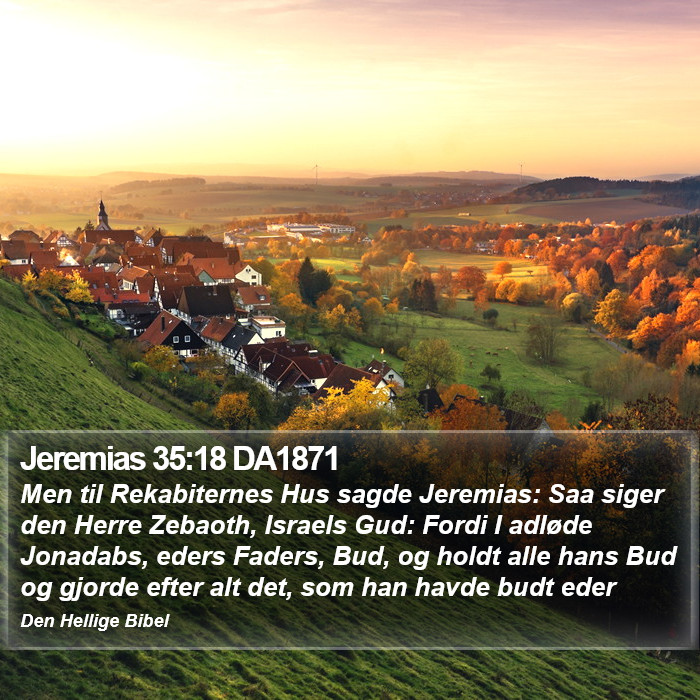 Jeremias 35:18 DA1871 Bible Study