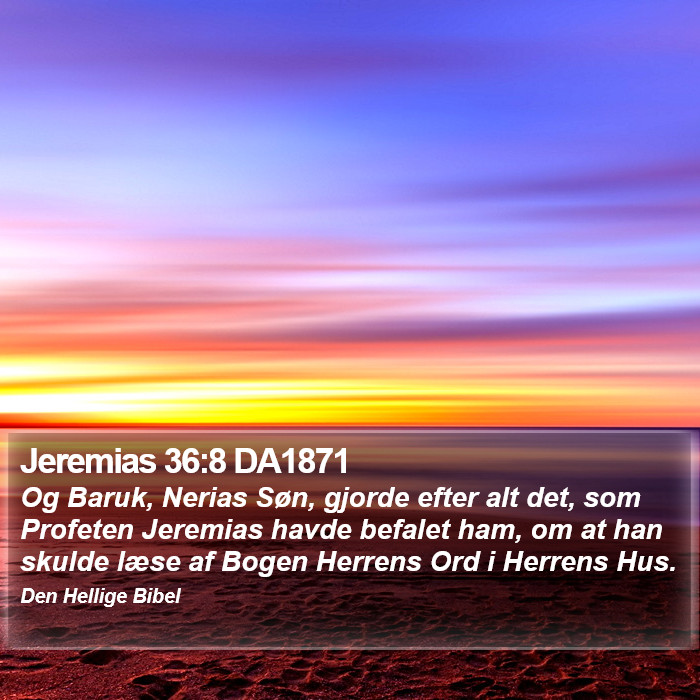 Jeremias 36:8 DA1871 Bible Study