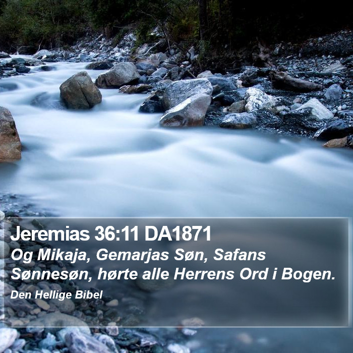 Jeremias 36:11 DA1871 Bible Study