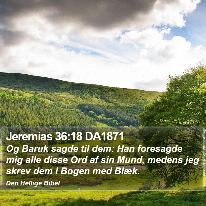 Jeremias 36:18 DA1871 Bible Study