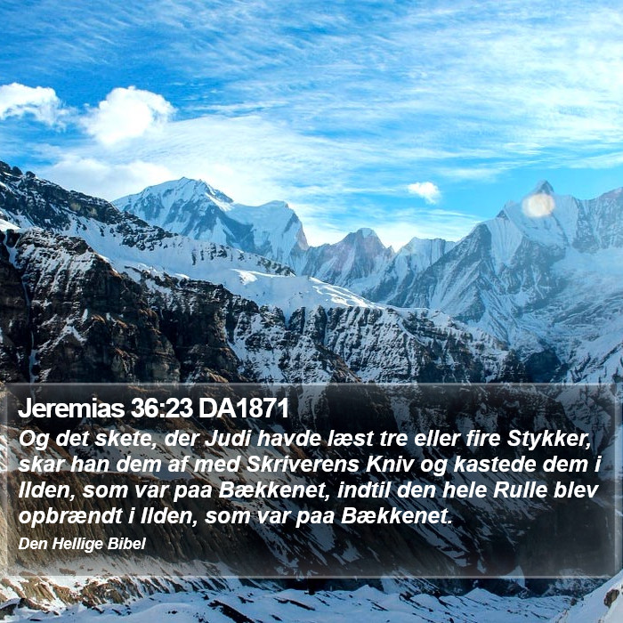 Jeremias 36:23 DA1871 Bible Study