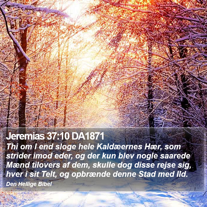 Jeremias 37:10 DA1871 Bible Study