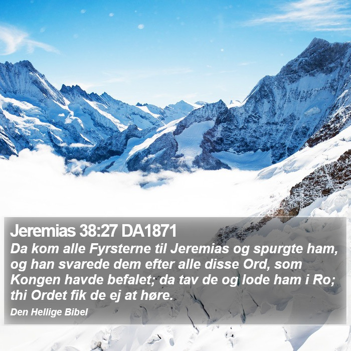 Jeremias 38:27 DA1871 Bible Study