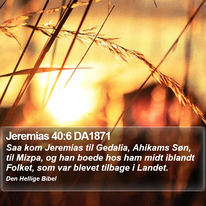 Jeremias 40:6 DA1871 Bible Study