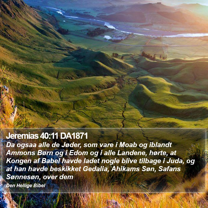 Jeremias 40:11 DA1871 Bible Study