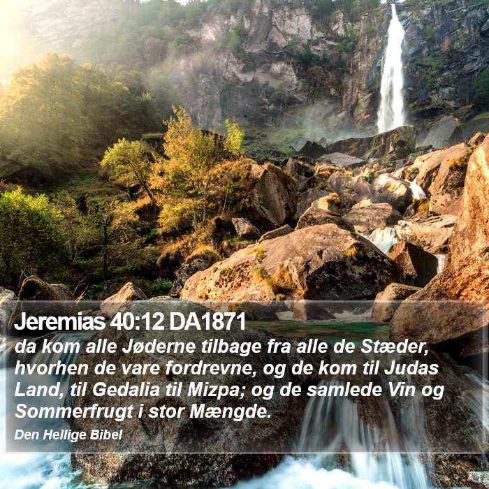 Jeremias 40:12 DA1871 Bible Study