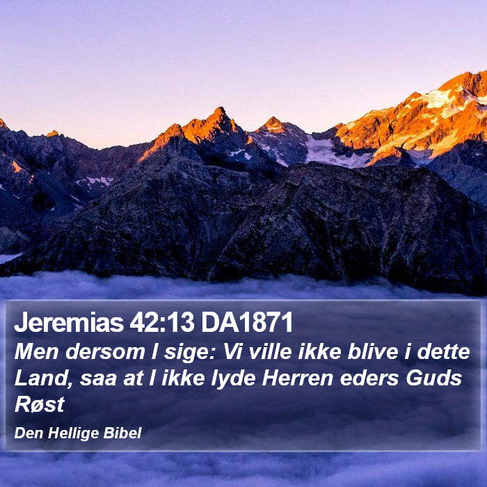 Jeremias 42:13 DA1871 Bible Study