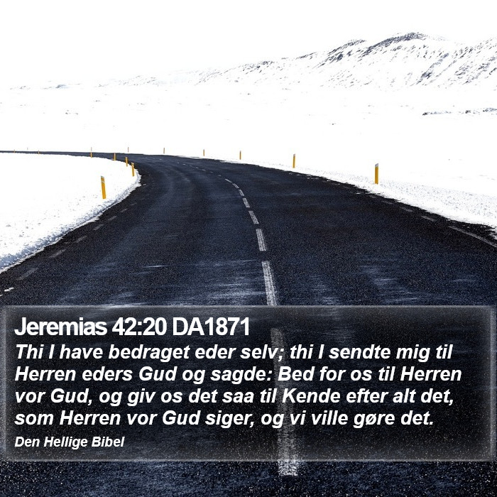 Jeremias 42:20 DA1871 Bible Study