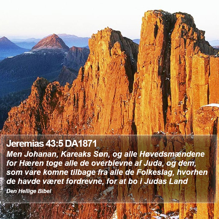 Jeremias 43:5 DA1871 Bible Study