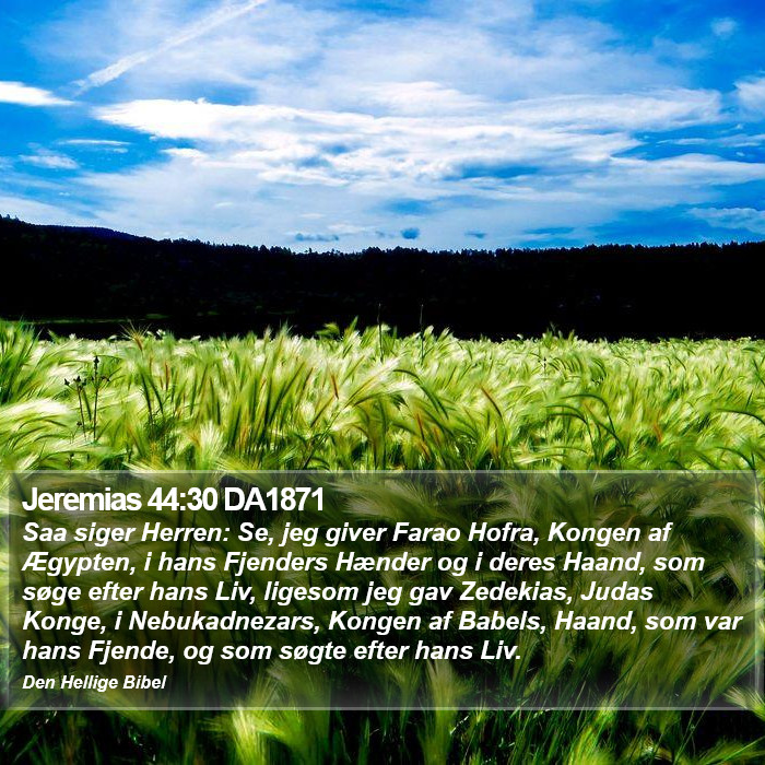 Jeremias 44:30 DA1871 Bible Study