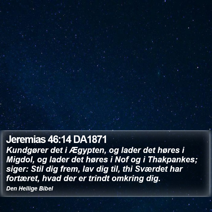 Jeremias 46:14 DA1871 Bible Study