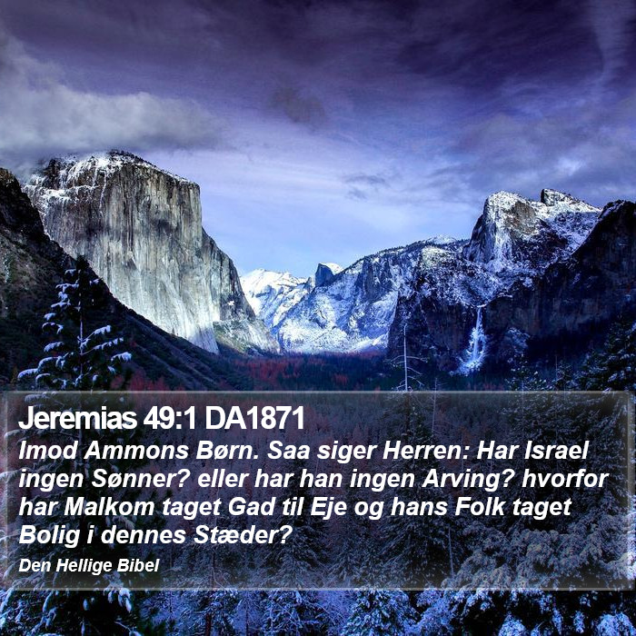 Jeremias 49:1 DA1871 Bible Study