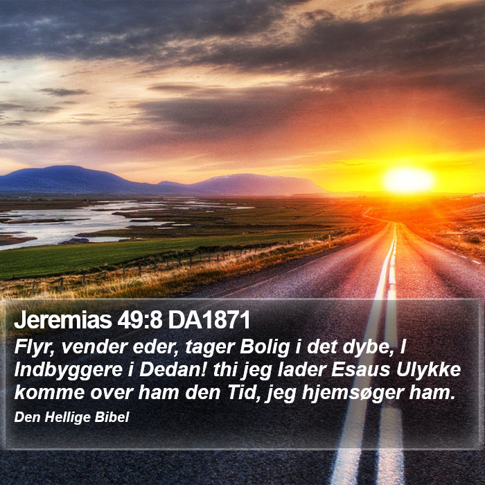 Jeremias 49:8 DA1871 Bible Study