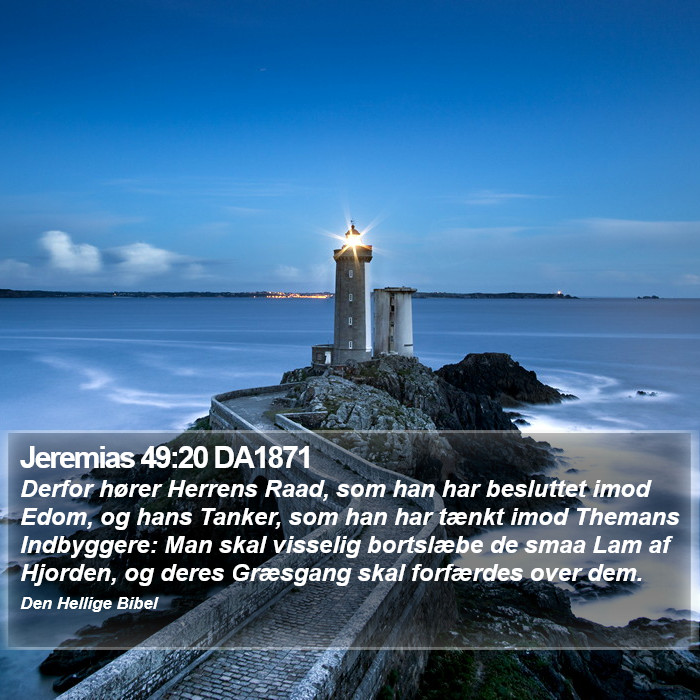 Jeremias 49:20 DA1871 Bible Study