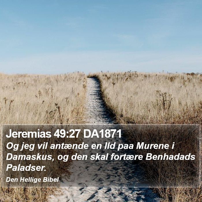 Jeremias 49:27 DA1871 Bible Study