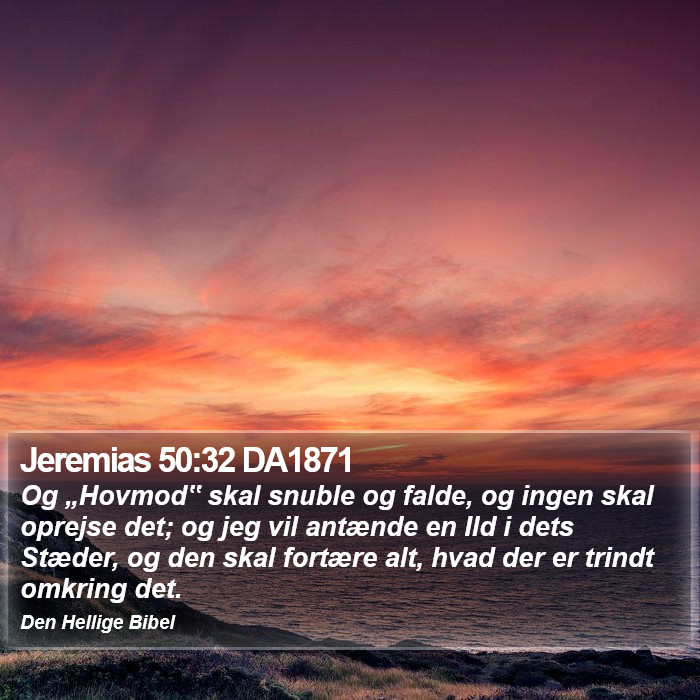 Jeremias 50:32 DA1871 Bible Study