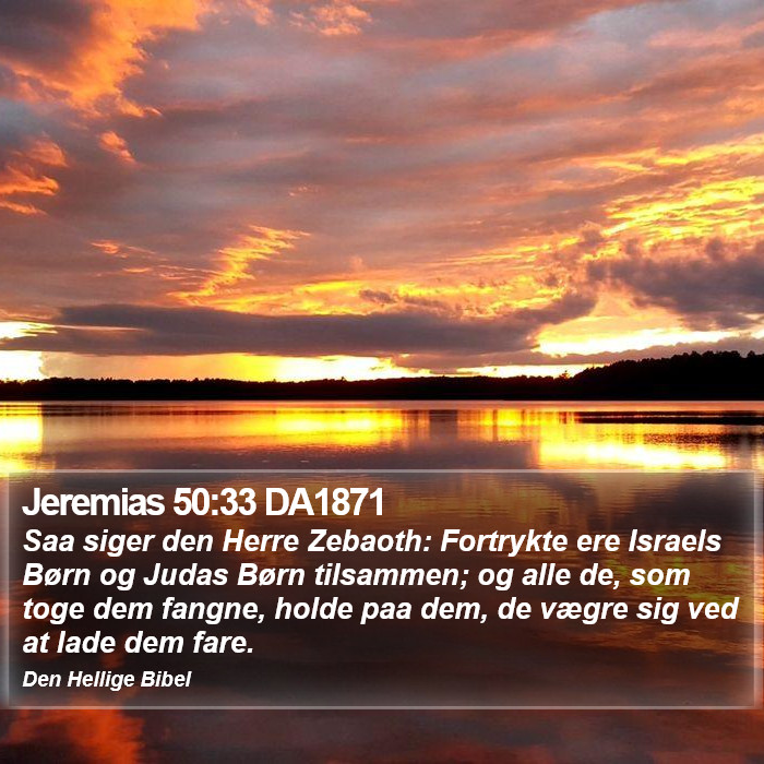 Jeremias 50:33 DA1871 Bible Study